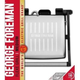 Flexe Grill 180 ° George Foreman 26250-56 - 2 en 1 Grill y Plancha - 1800W - Diseño premium Acero inoxidable - Almacenamiento práctico