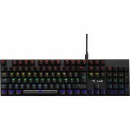 The G-Lab GLA3760162067545 Teclado Mecánico para Juegos Keyz Carbon con Retroiluminación, Interruptores Azules y Reposamuñecas (FR)