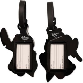 Disney Set 2 Etiquetas de Equipaje Angel & Stitch de Silicona
