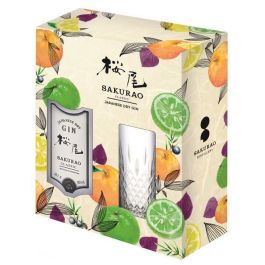 Sakurao - Caja de ginebra clásica 40,0% vol. 70cl + 1 vaso