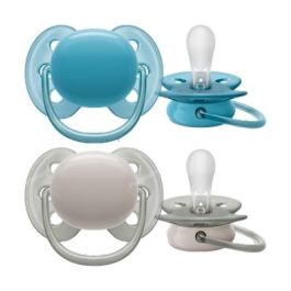 Chupete Ultra Soft 6-18 M Azul/Gris Niño 2 Uds Scf091/17 Precio: 12.79000008. SKU: B19FYNAKEF