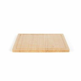 Livoo Tabla de Cortar MES141 Madera de Caucho XXL Ranura Integrada 46 x 46 cm