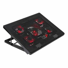 Mars Gaming Base Refrigeración Portátil MNBC2 para Gaming, 5 Ventiladores, LED Rojo, Hasta 17.3", USB 2.0
