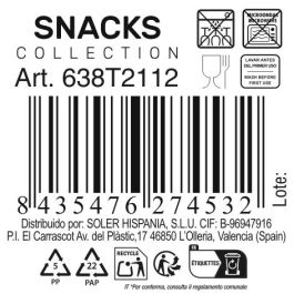 Bolsa Snacks Transparente La Mediterranea 12x6 cm (48 Unidades) Bolsa Snacks Transparente La Mediterranea 12x6 cm (48 Unidades)