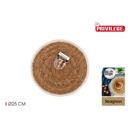 Salvamantel Seagrass Red Ribete 25 cm Privilege (36 Unidades) Precio: 31.50000018. SKU: B1D76NKP9M