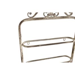 DKD Home Decor Botellero para Vino Romántico de Metal Blanco 102.5 x 39 x 9.5 cm con 5 Estanterías