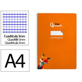 Cuaderno Espiral Liderpapel Din A4 Pautaguia Tapa Dura 80H 90 gr Cuadro Pautado 3 mm Color Naranja 5 unidades Precio: 18.58999956. SKU: B12MHEPA97