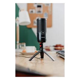 Cherry ZUB UM 3.0 Micrófono de Mesa Cardioide USB Negro 24 bit 96 kHz In Yeámbrico 120 dB