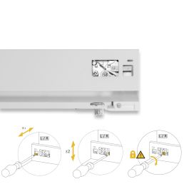 Emuca Cajón exterior Protone 30kg con guías de extracción total y cierre suave, Altura 93mm, profundidad 500mm, Acero, Pintado blanco