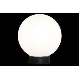 DKD Home Decor Lámpara Decorativa Luminosa Scandi Bola de Cristal LED Blanco, Colección Kb Japandi, Acabado Glaseado, 10x10x30 cm, 3 Pilas AAA