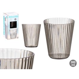 Leknes Vaso Rayas Gris 300 ml, 8.3x10x8.3 cm, Plástico (PS) (Set de 24) Precio: 21.49999995. SKU: B12SCAJQG4