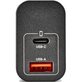 NGS Cargador Pared GaN ERA30WBLACK 30W 2 Puertos USB-C y USB-A Ultrarrápido