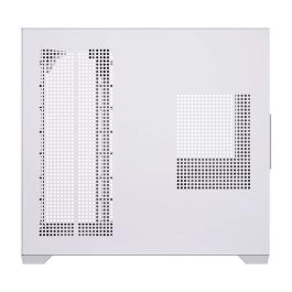 Hiditec CHA010057 Caja Gaming Semitorre SKY Blanco con 3 Paneles de Cristal Templado, Doble Cámara, Soporte Refrigeración Líquida 360mm y USB-C ATX