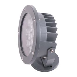 Limassol SL-CPD05-12W-CW Foco LED 12W 1100Lm 6000K Blanco Frío, Pincho para Jardín IP65, Basculante, Aluminio, Vida 50.000H