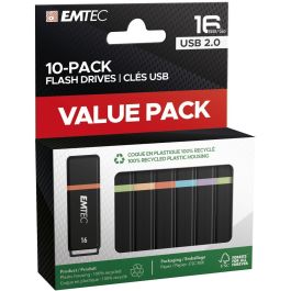 EMTEC K100 Memoria USB 2.0 16GB, Tipo A, Tapa, Pack de 10 Unidades, Multicolor Precio: 52.95000051. SKU: B1HPNAJF7T