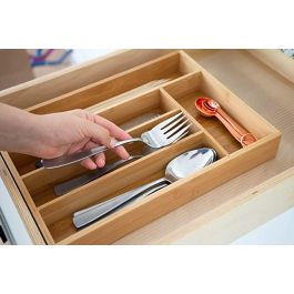 Organizador de Cubiertos de Bambú Quttin 34x26x5 cm (8 Unidades) Organizador de Cubiertos de Bambú Quttin 34x26x5 cm (8 Unidades)
