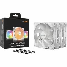 be quiet! LIGHT WINGS LX Ventilador 120mm PWM White Triple-Pack, Iluminación LED RGB, Silencioso para PC
