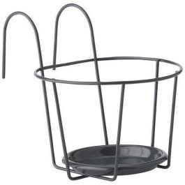 Macetero para Balcón - GARDEN ID - 21 cm Antracita - Tamaño Óptimo - Diseño Elegante - Soporte Seguro Precio: 24.78999963. SKU: B1DRECS9X8