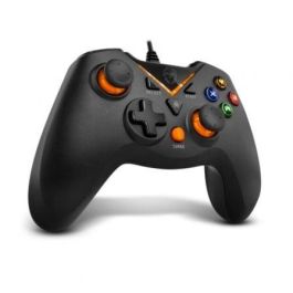Krom NXKROMKEY Gamepad Key con cable gaming, vibración dual, botones retroiluminados, X-Input/Direct-Input, compatible PC/PS3/Android