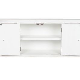 Mueble de TV DKD Home Decor Blanco Natural Abeto Madera MDF 130 x 24 x 51 cm