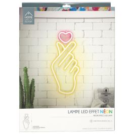 Home Deco Factory Deco Neón LED USB Mano Corazón