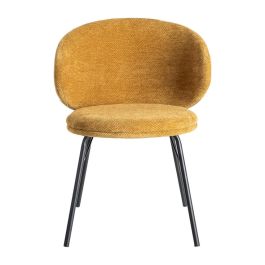 Silla Mostaza Tejido-Metal Salón 57 X 53 X 75 cm