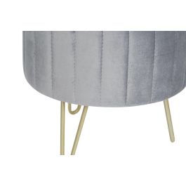 Reposapiés DKD Home Decor 80 x 80 x 45 cm Metal Poliéster Terciopelo Reposapiés DKD Home Decor 80 x 80 x 45 cm Metal Poliéster Terciopelo