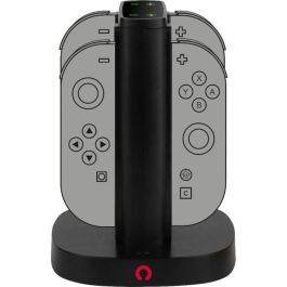 Konix 3328170304764 Estación de Carga para 2 Pares de Mandos Joy-Con con Indicador LED y Conexión USB-A, Negro