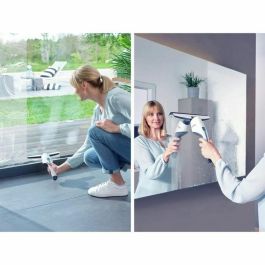 Leifheit 51035 Aspirador Ventanas y Baño Nemo - Limpiacristales Inalámbrico, Depósito 60ml, 45min Autonomía, IPX7, Sin Rayas
