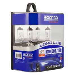 Sparco SPCB1004 Juego 2 Bombillas H7 Halógenas Long Life +130% Luz 300% Larga Duración 12V 55W 3000K E-Mark TUV E4