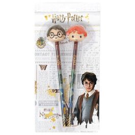 BLUE SKY STUDIOS Blister 2 lápices con goma 3D Harry Potter