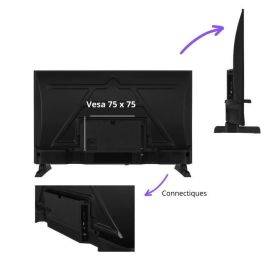 Televisor LED Continental Edison CELED32HD25B3 HD 32" (80 cm) 2 HDMI, 1 USB Negro Televisor LED Continental Edison CELED32HD25B3 HD 32" (80 cm) 2 HDMI, 1 USB Negro