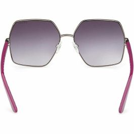 Guess Gafas GU7881-H Gafas de Sol para Mujer, Montura Metal Niquelino Claro Brillante, Lente Humo Degradado, 140 mm