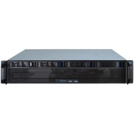 Inter-Tech 2U-2404S Rack Servidor 2U, Montaje en Rack para Placas Base micro ATX/Mini-ITX, Negro/Plata