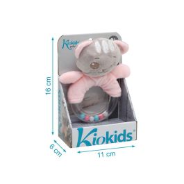 KioKids Peluche Sonajero Gatito Rosa Dolci Amici +3 Meses Juguete Bebé Suave
