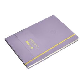 Cuaderno Con Gomilla Antartik Notes Tapa Dura A4 Hojas Puntos Morado Y Amarillo 100 Hojas 80 gr Fsc