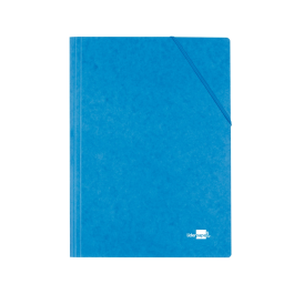 Liderpapel Carpeta Gomas Tres Solapas Cartón Símil Prespán Folio Color Azul