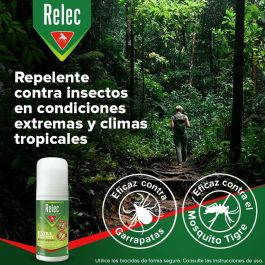 Relec Extra Fuerte Roll-On Antimosquitos 50 ml con DEET 50%, protección 12 horas, lavanda y geraniol