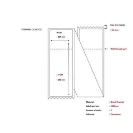 Capture Shipping label 105 x 251mm, Direct Thermal, with receipt part. Fanfold, 2000 labels per box Precio: 60.99000039. SKU: B164BD8ESG