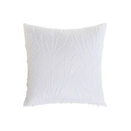 Cojin Boho DKD Home Decor Blanco 45 x 45 cm (2 Unidades)