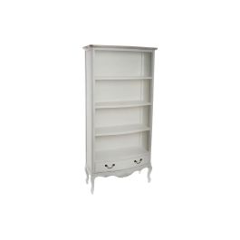 DKD Home Decor Librería Tradicional Versalles3 de Madera Abeto Blanca con 4 estantes y 1 cajón 85x35x180 cm