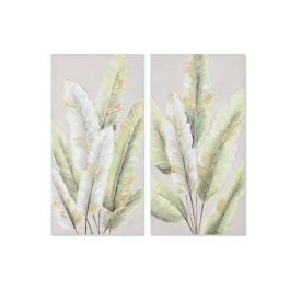 Cuadro Tropical DKD Home Decor Verde Dorado 3 x 100 x 50 cm (2 Unidades) Precio: 56.58999995. SKU: B1D2LT2K27