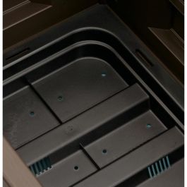 Stefanplast STE8003507801066 Jardinera cuadrada Italia con enrejado, 30L, Plástico, Antracita