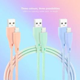 Cable USB a Lightning NANOCABLE 10.10.0401-CO1 1 m Malla Cable USB a Lightning NANOCABLE 10.10.0401-CO1 1 m Malla