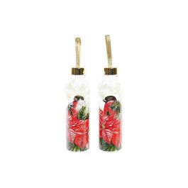 Botella Navidad Tradicional DKD Home Decor Rojo Verde 6.5 x 24 x 6.5 cm (2 Unidades)
