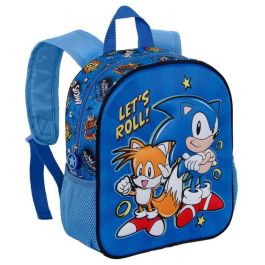 KARACTERMANIA Mochila 3D Sonic The Hedgehog Lets Roll Preescolar 31cm con Relieve Frontal y Bolsillos Laterales