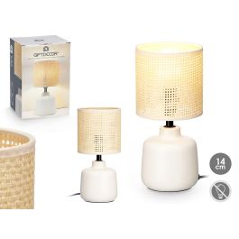 Lampara Sobremesa Blanco Redonda Giftdecor 14X30CM (12 Unidades) Precio: 80.6899995. SKU: B198FBZDBN
