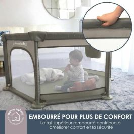 Dreambaby DRE9312742495077 Parque infantil Explore Park 6 lados con base de tela acolchada Ø 1,40 m H 70 cm Topo