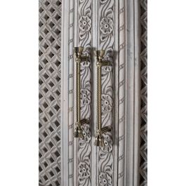 Giner y Colomer Armario 2 Puertas Madera Mango Acabado Envejecido Blanco Lavado