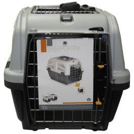 Aime Transportín Skudo 55x36x35cm para perros y gatos. Con 2 ventilaciones laterales, rejilla metálica y puerta con cierre seguro.